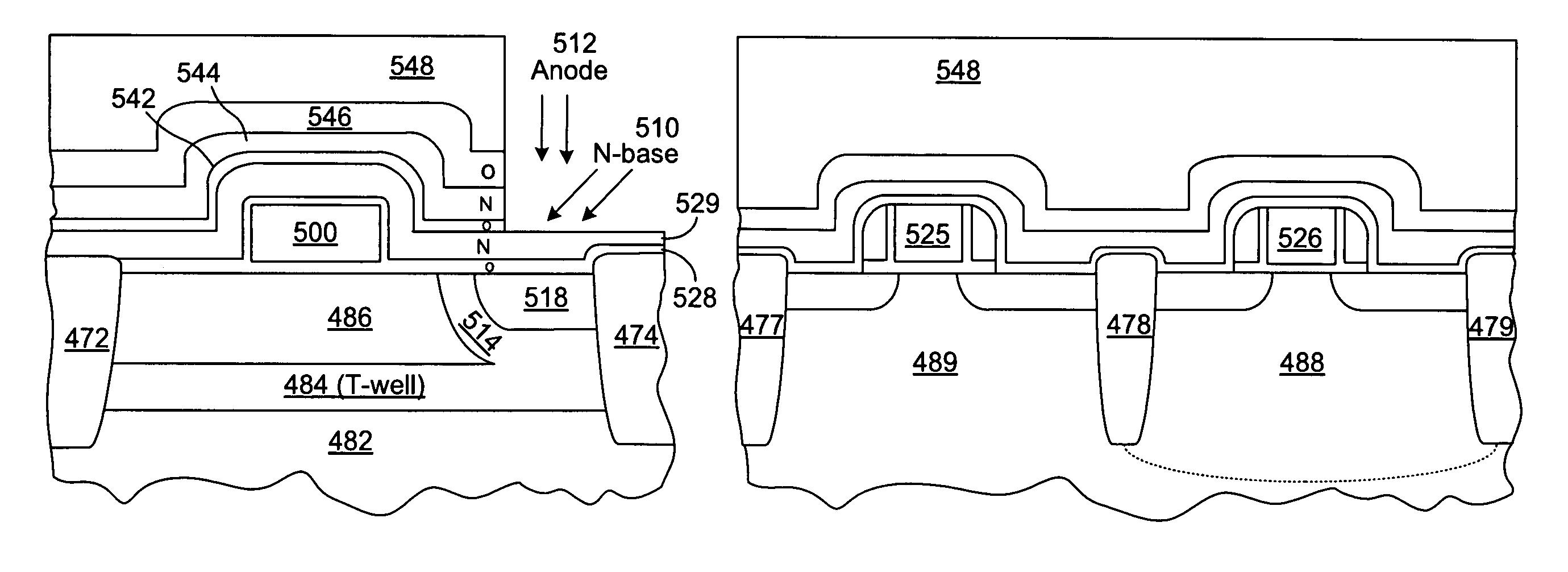 Thyristor semiconductor memory and method of manufacture