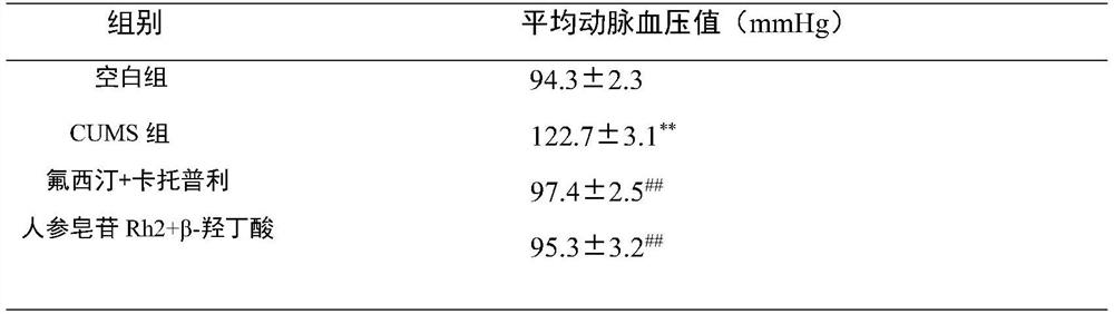 Medicine for preventing or treating hypertension accompanied by depression and application thereof