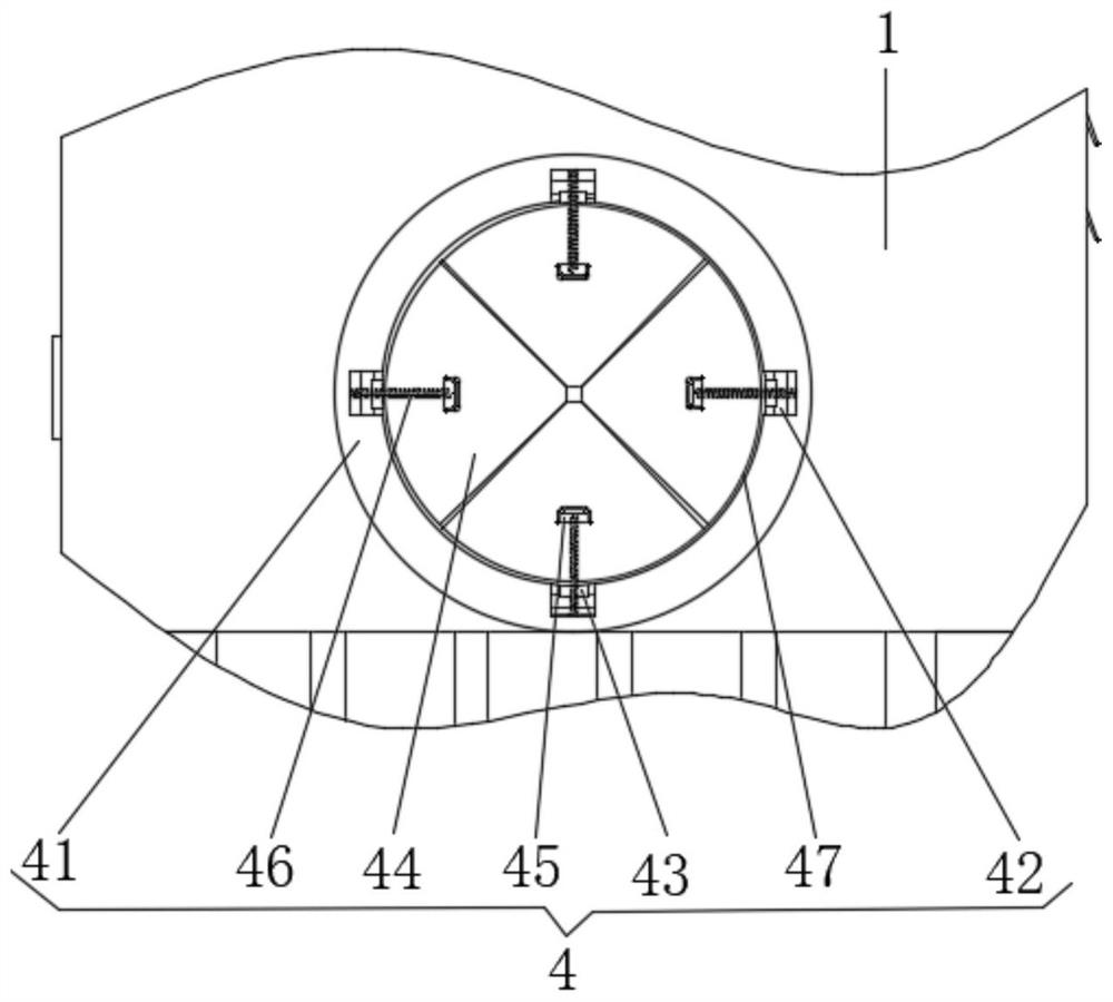 Distribution box with wire passing hole