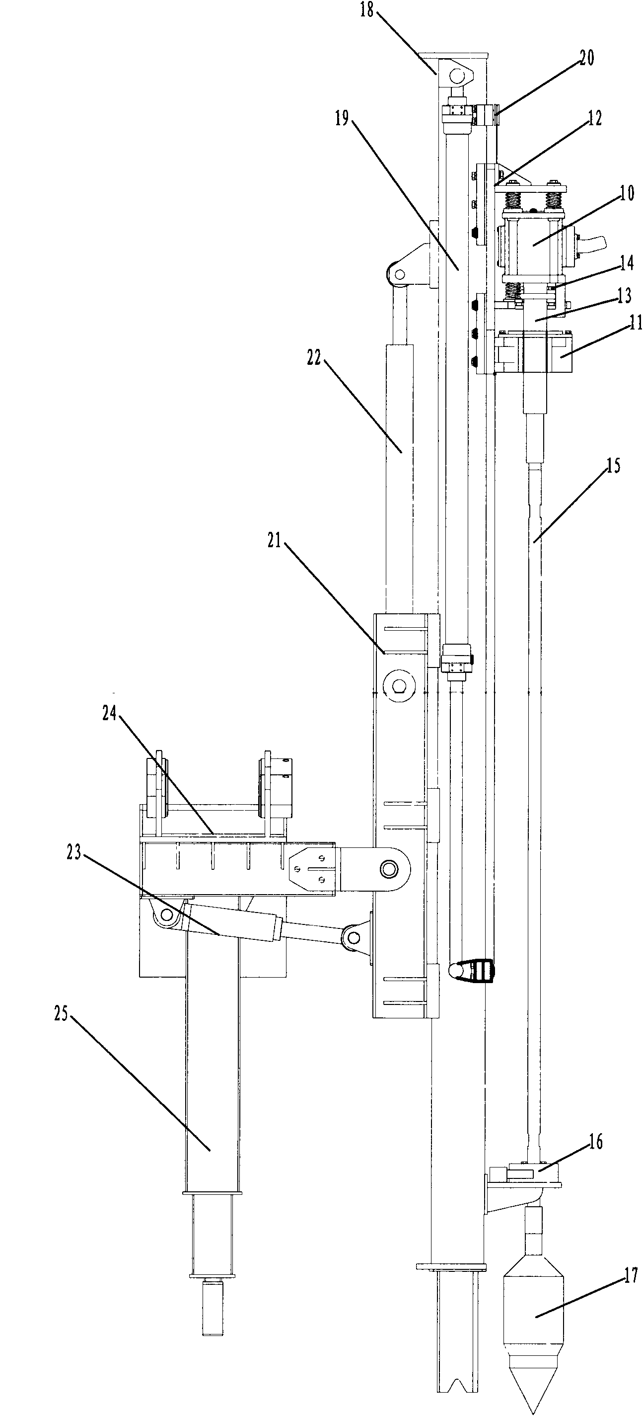 Vibration and extrusion type drilling machine