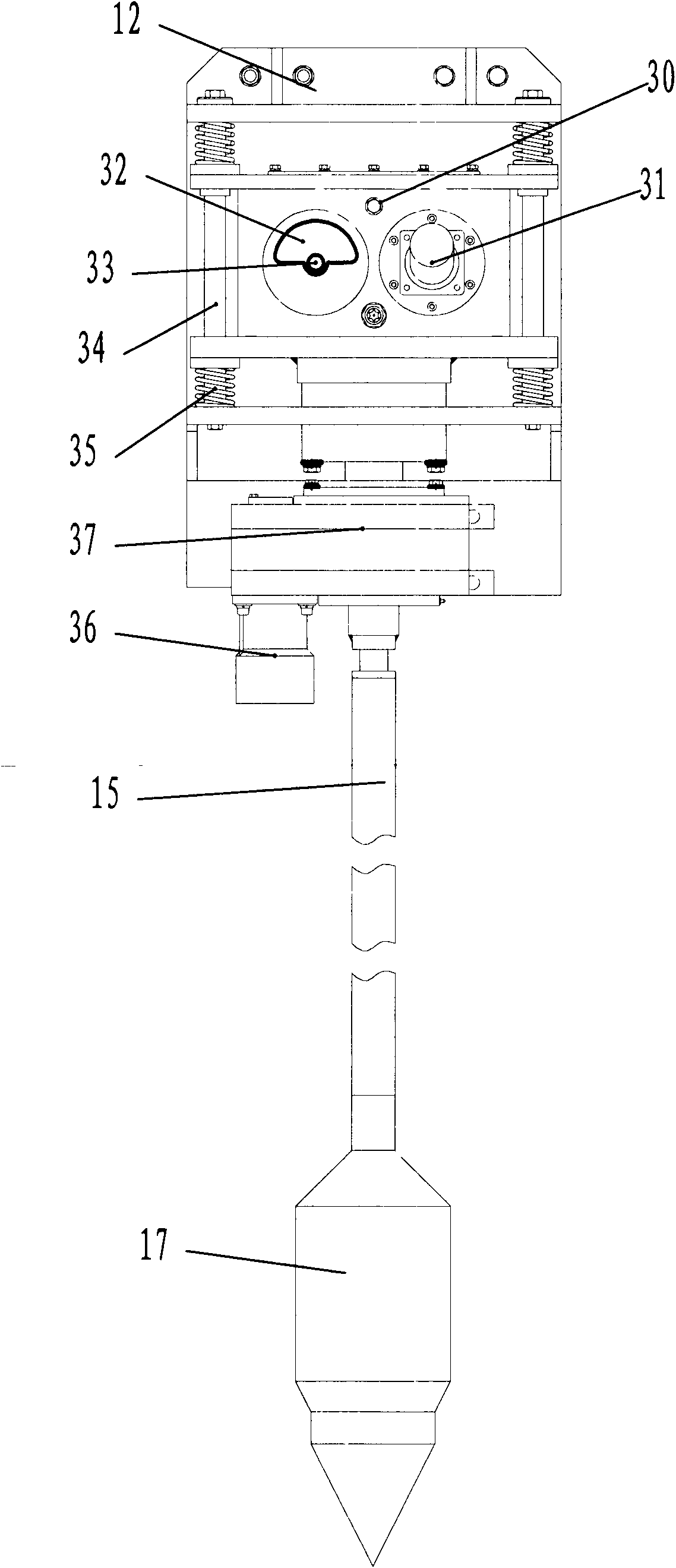 Vibration and extrusion type drilling machine