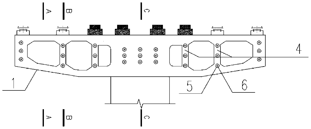 Longitudinal assembly type prestressed bent cap