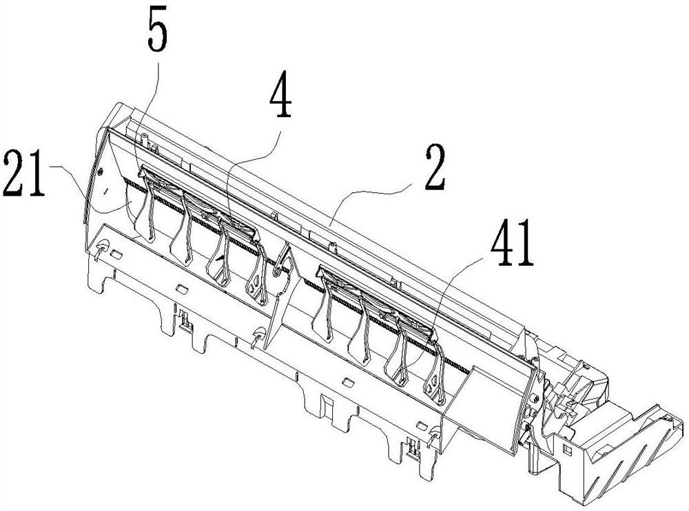 Integral manual air swinging structure of air conditioner