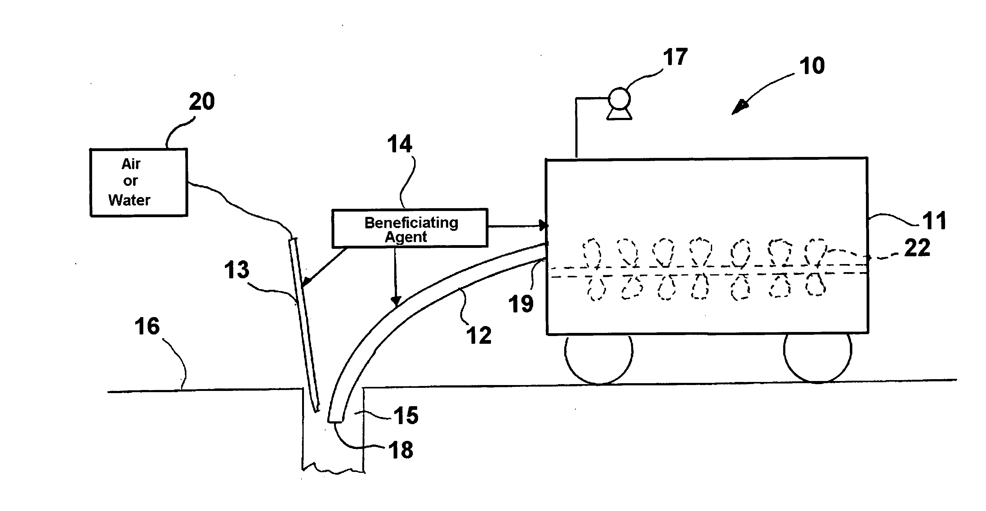 Method and apparatus for beneficiating soils during vacuum excavation