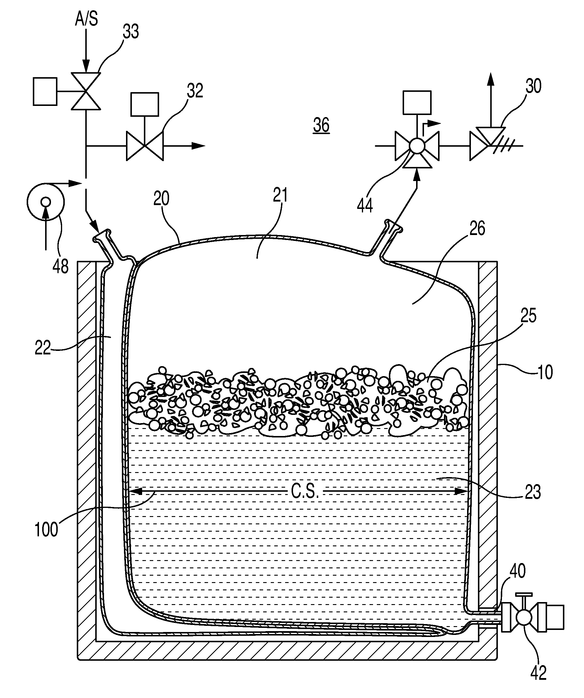 Disposable wine fermentation vessel with cap management and integral press