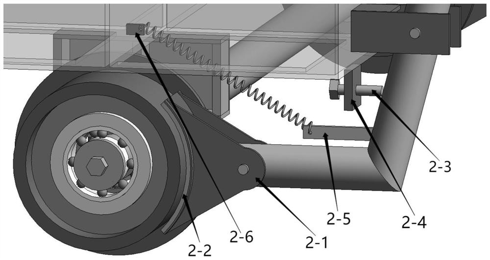 Brake device for rail line trolley