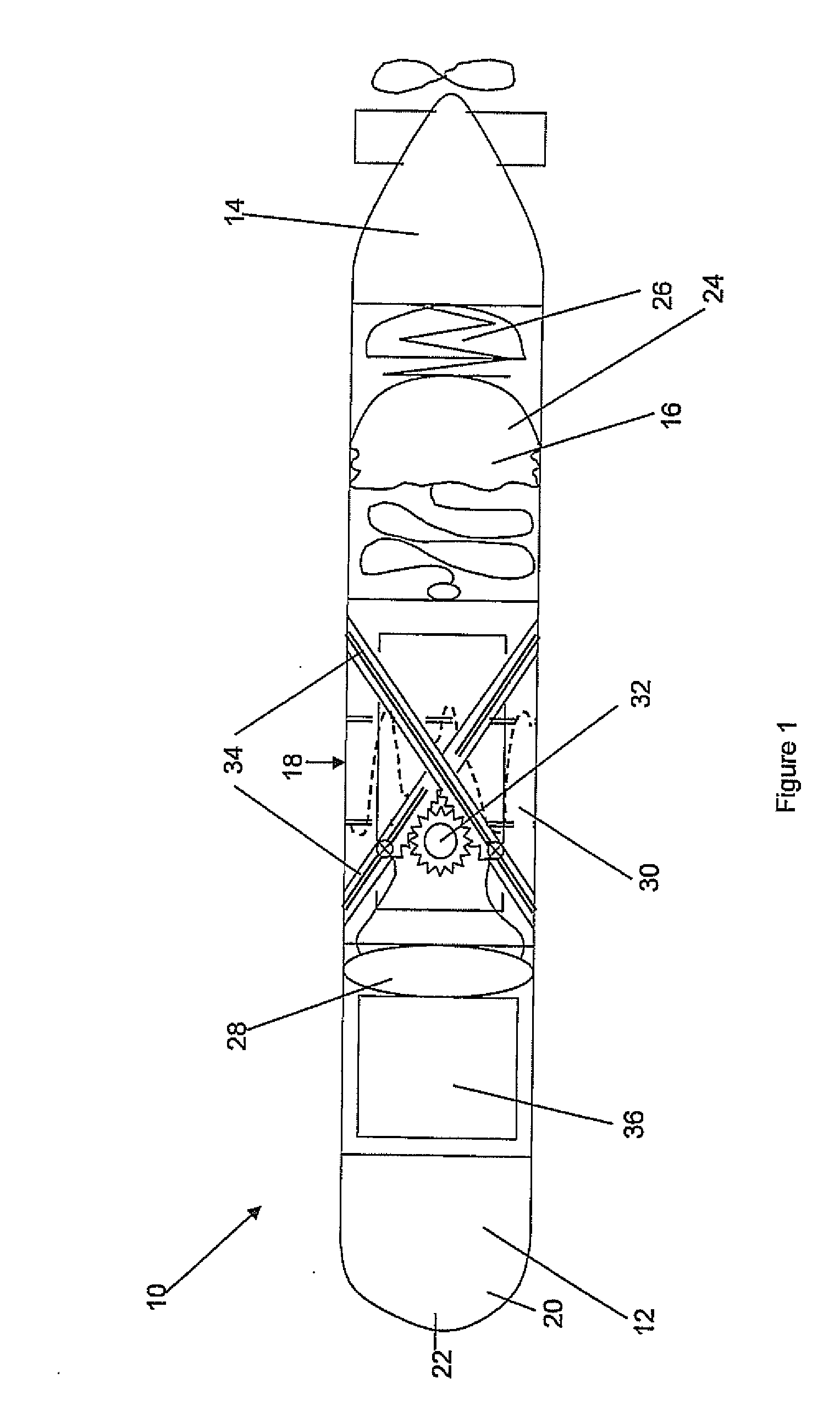 Apparatus for altering the course of travelling of a moving article and a method thereof