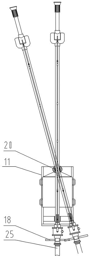 Extinguishing device for tall building roof