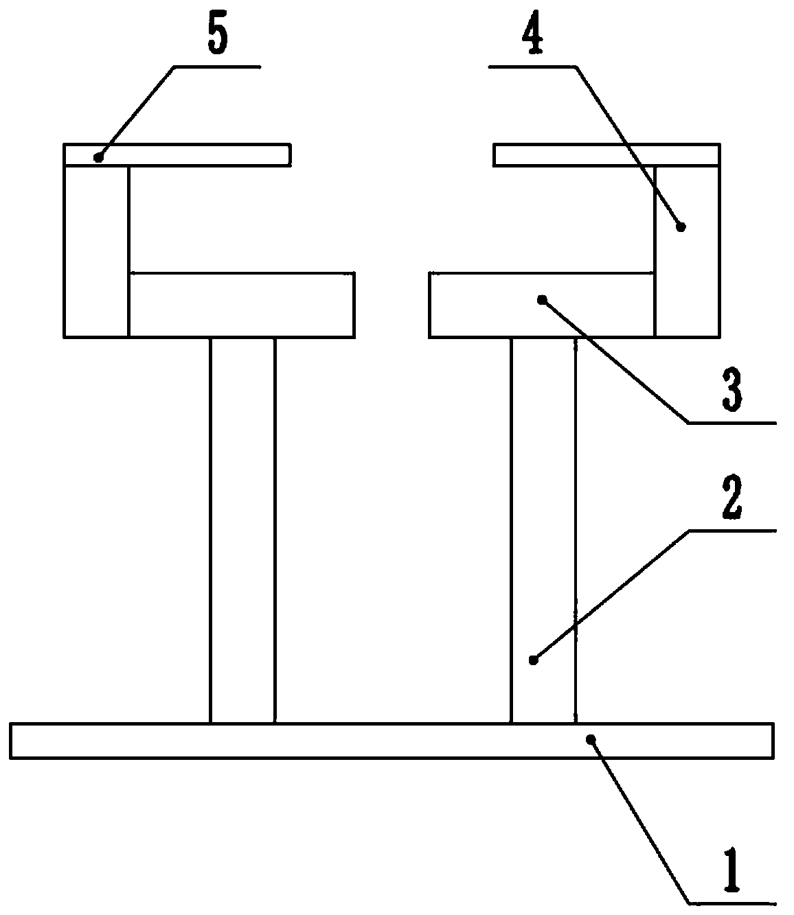 Fixture for impact test of grid stiffened plate