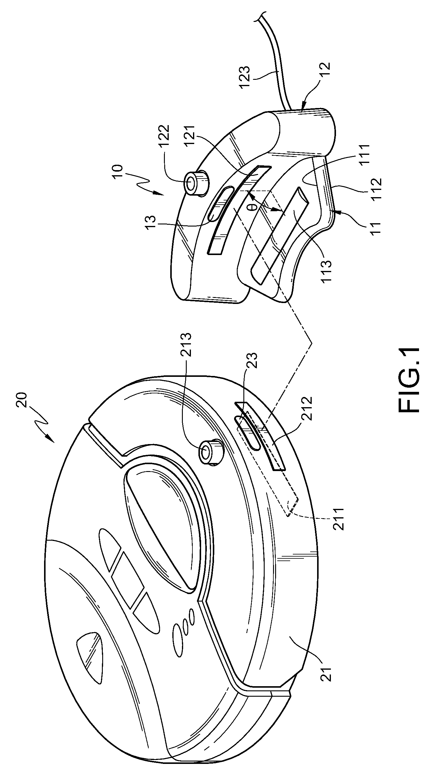 Electronic device with charging station and main unit recharged by the charging station