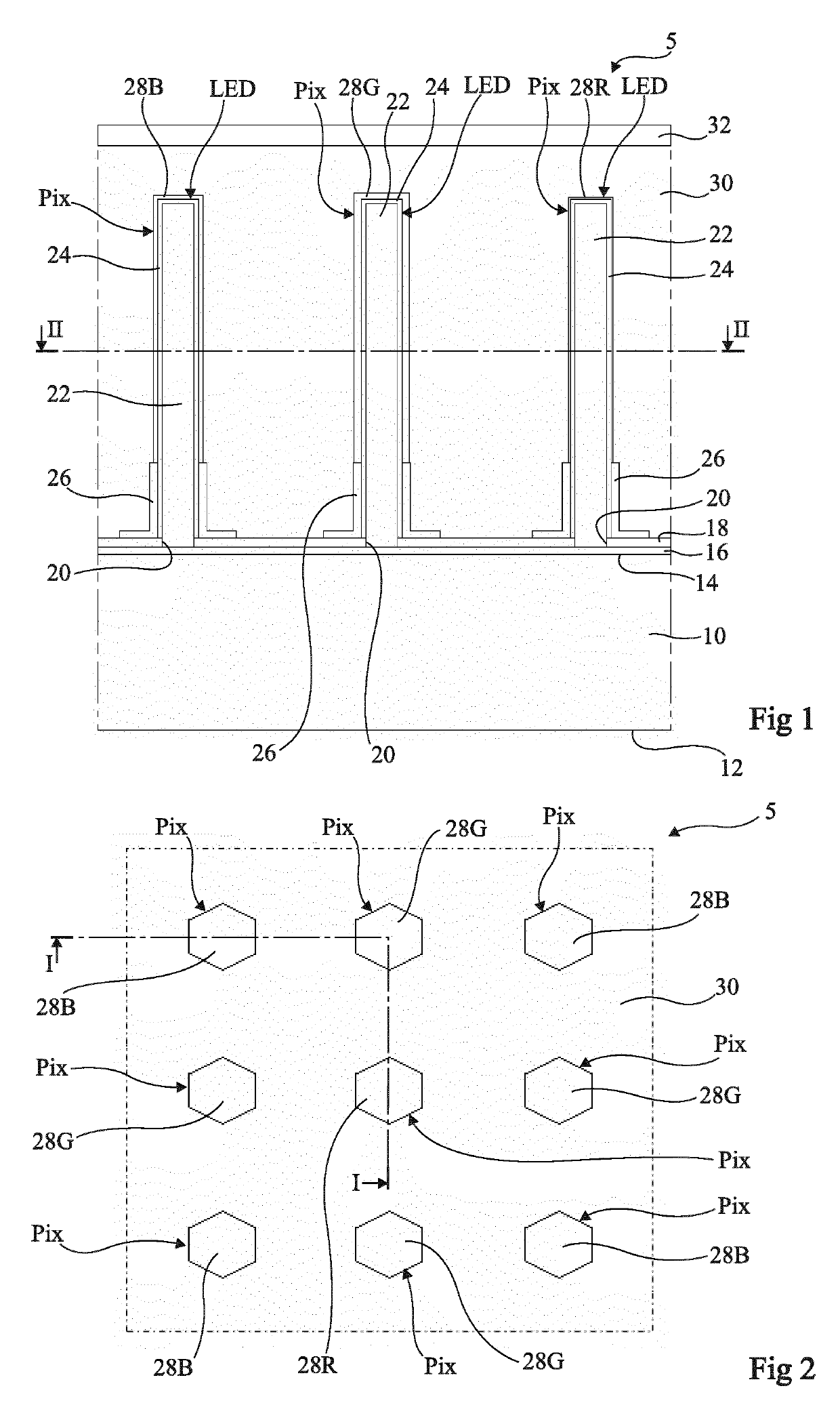 Optoelectronic device with light-emitting diodes