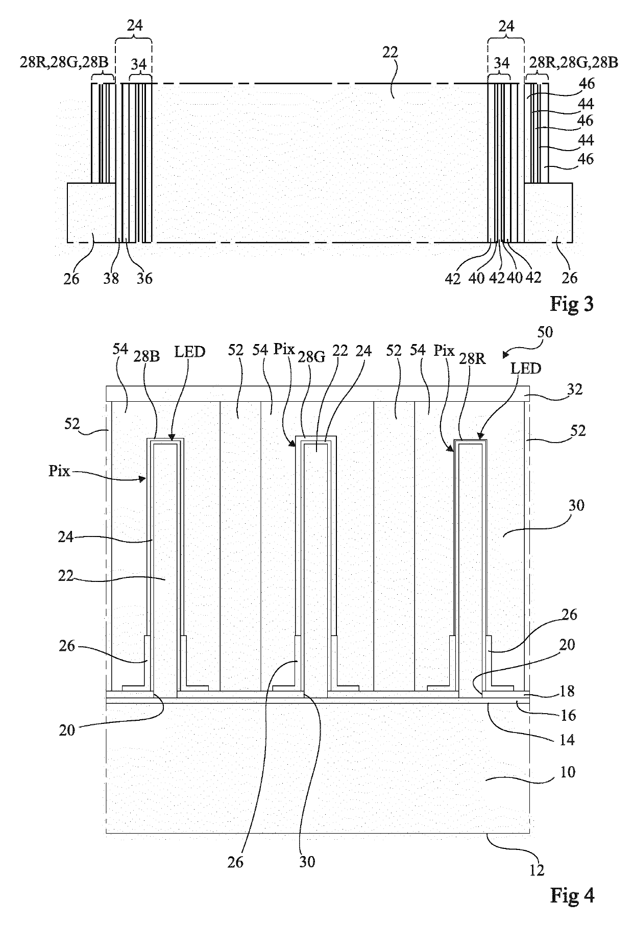 Optoelectronic device with light-emitting diodes