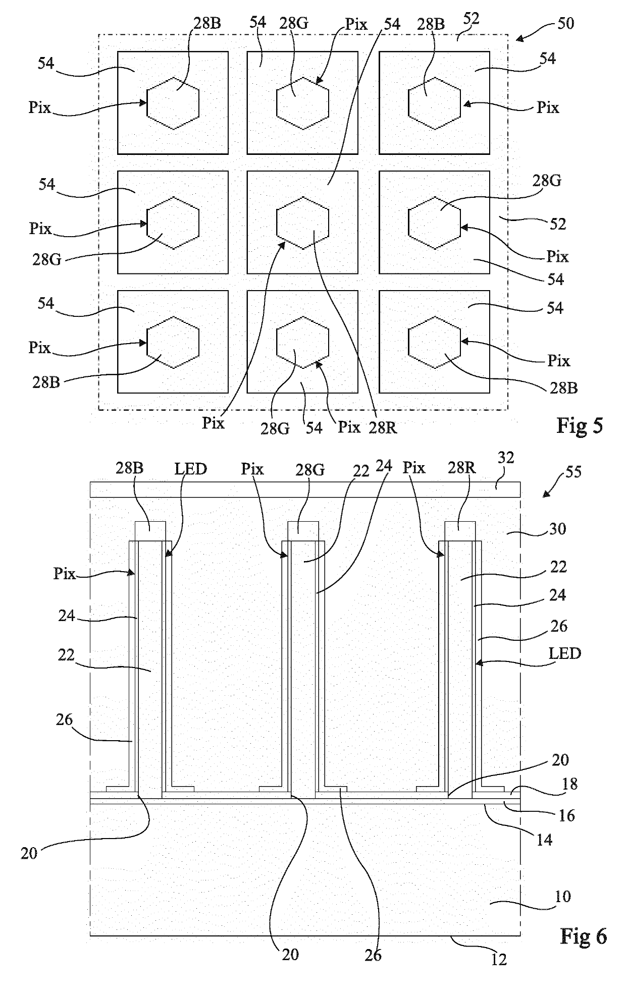 Optoelectronic device with light-emitting diodes