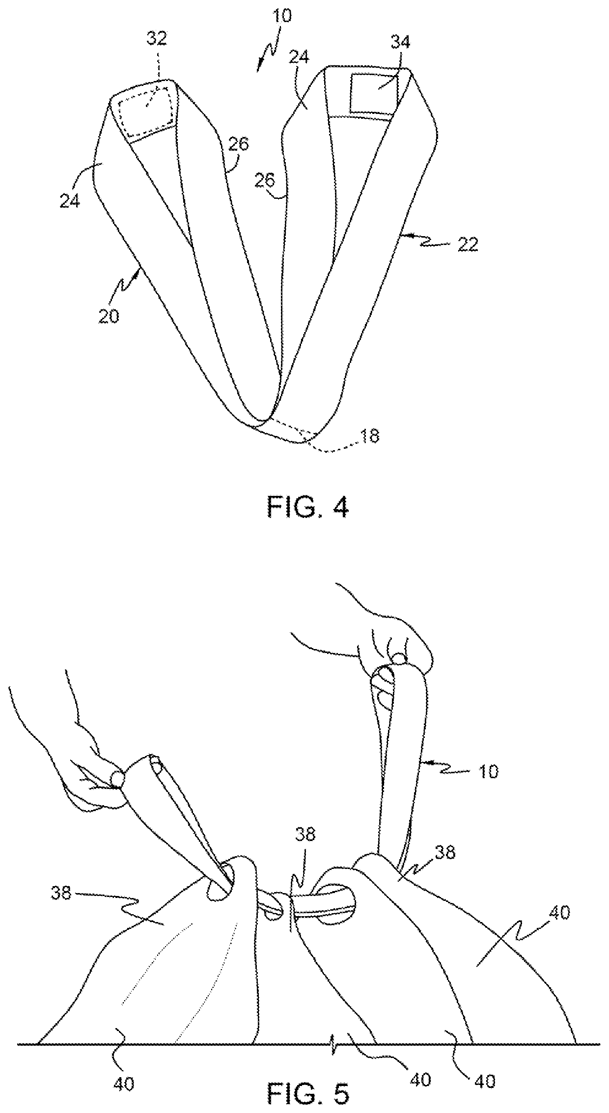 Flexible folding sling