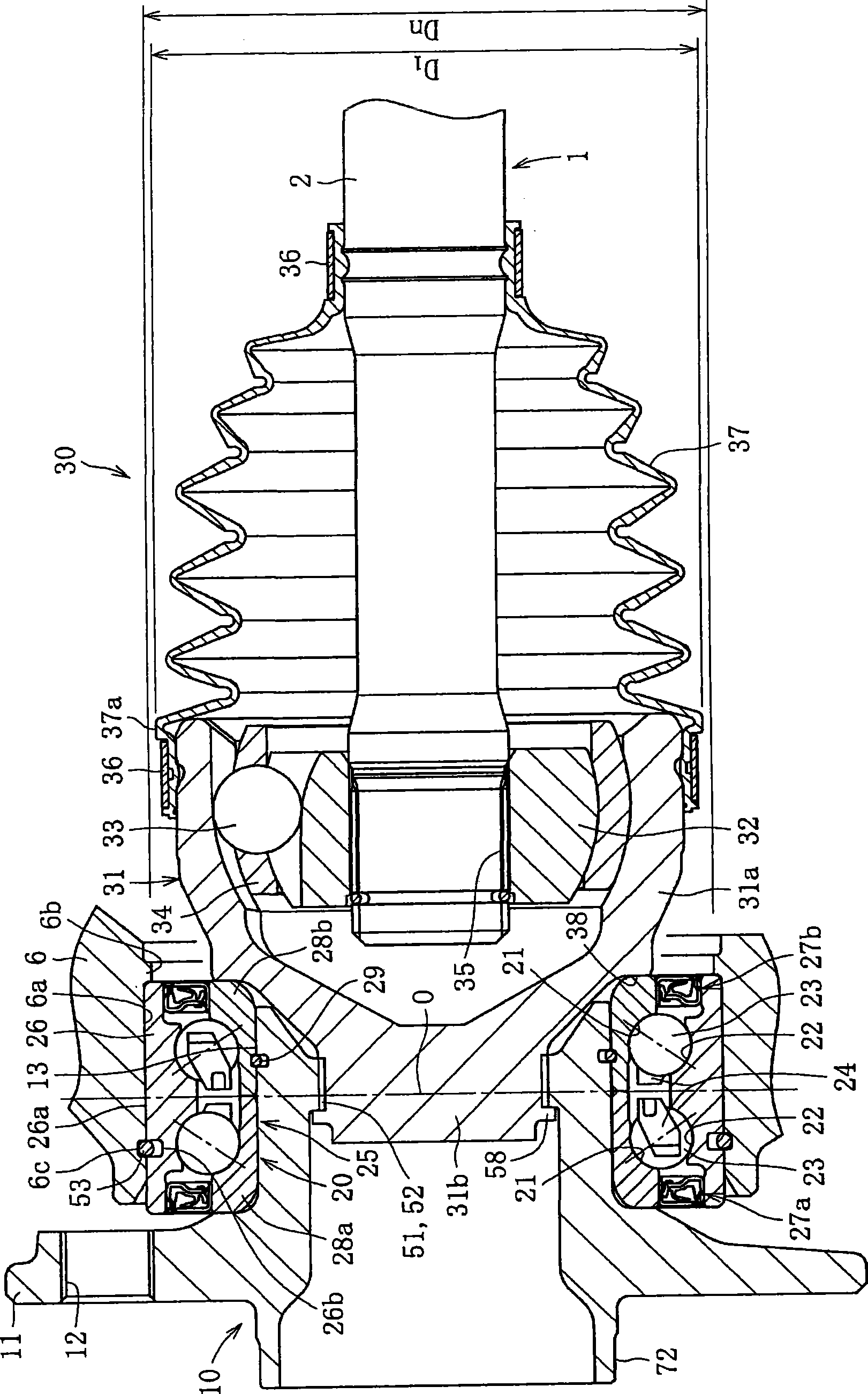 Bearing unit for driving wheels