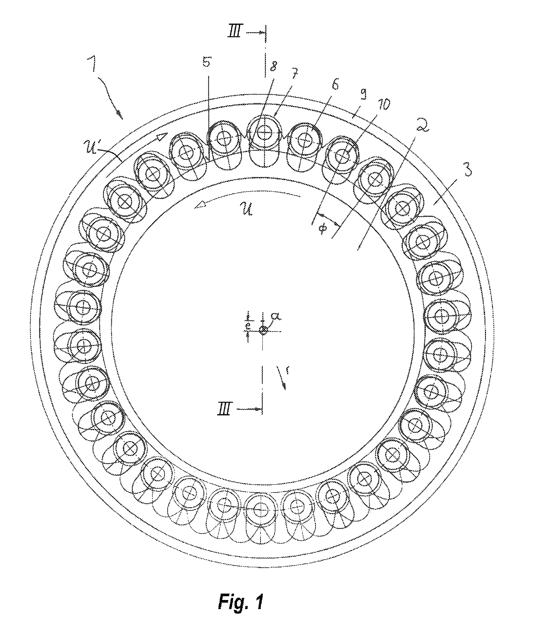 Rotary speed-change transmission