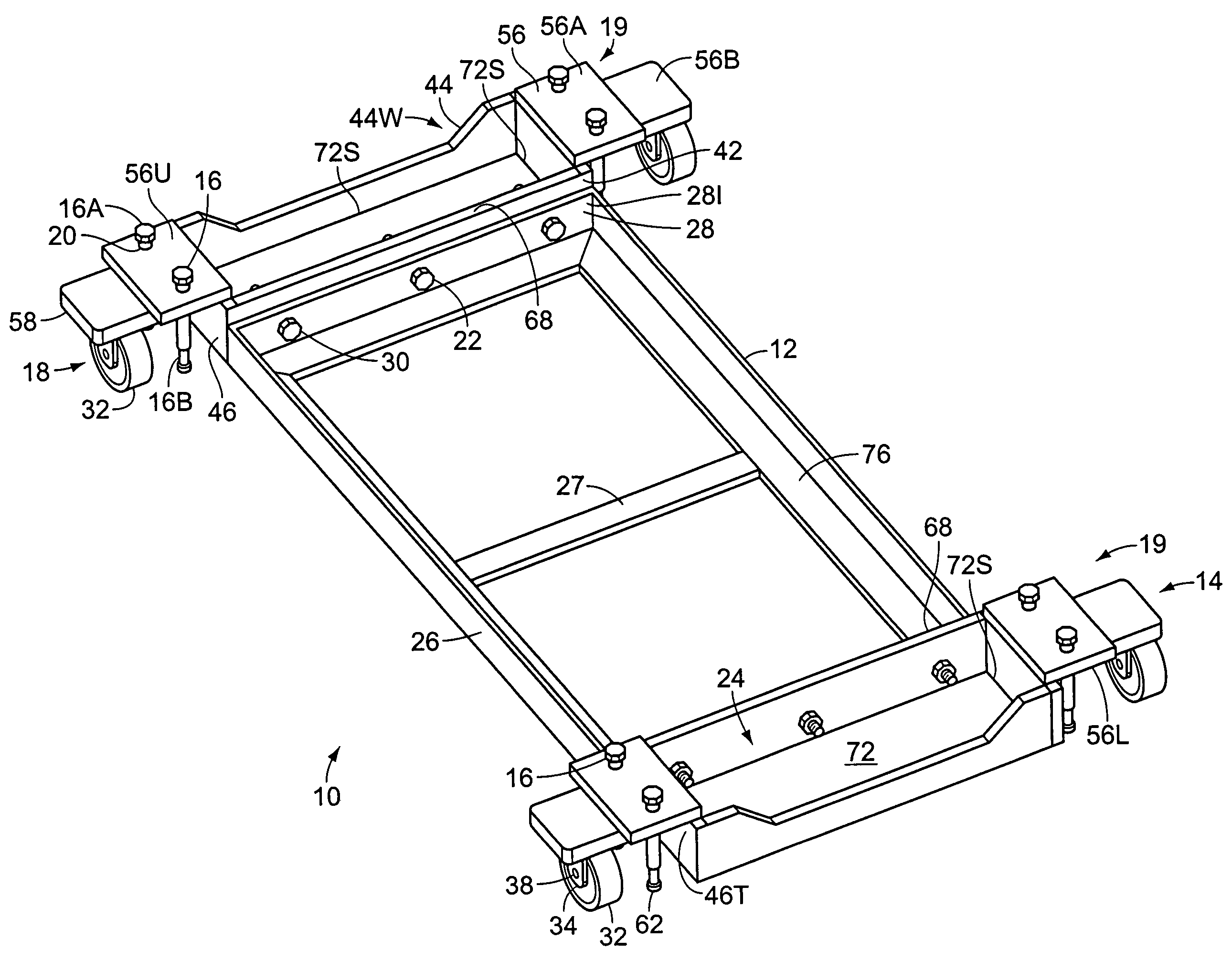 Pool table carriage