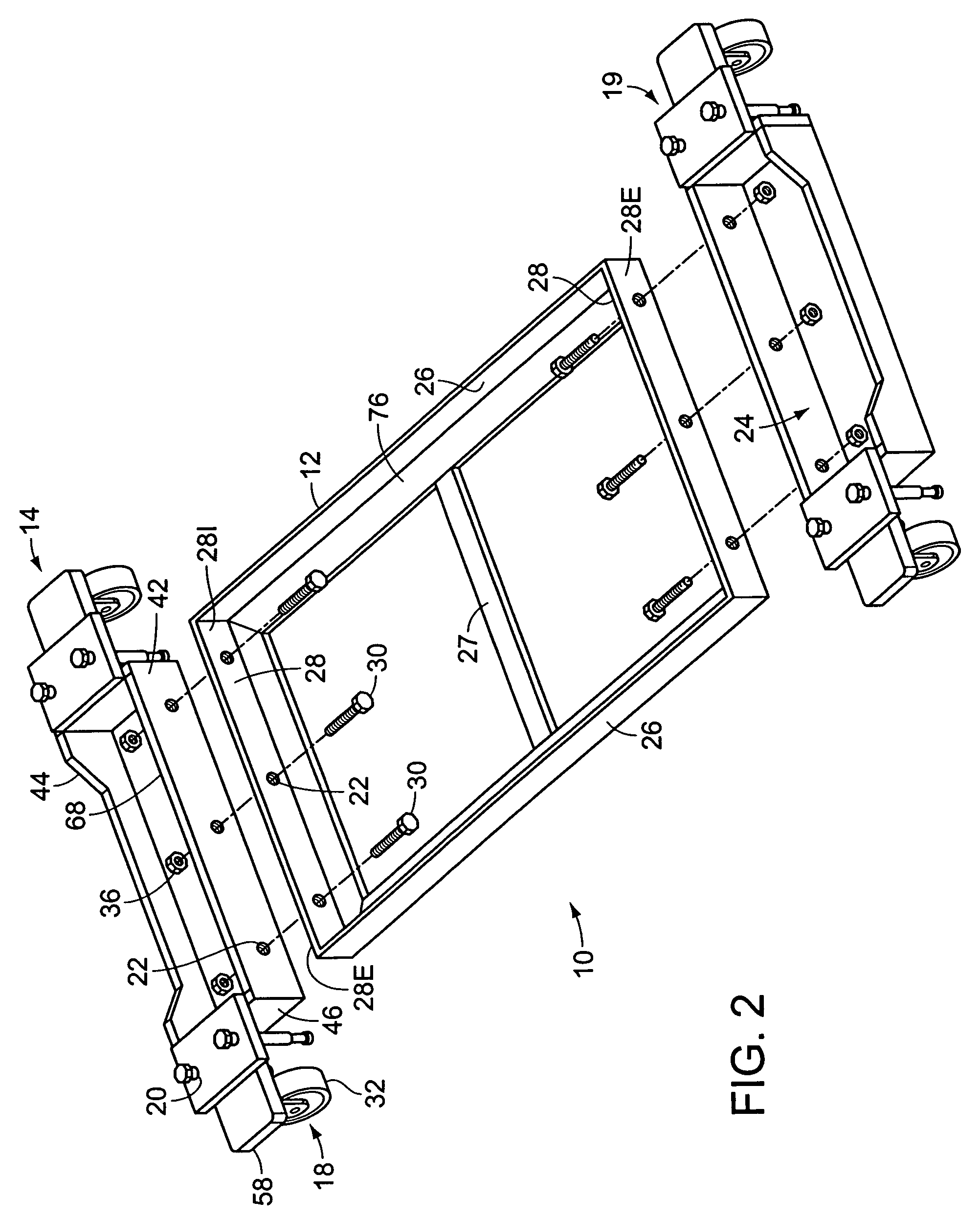 Pool table carriage