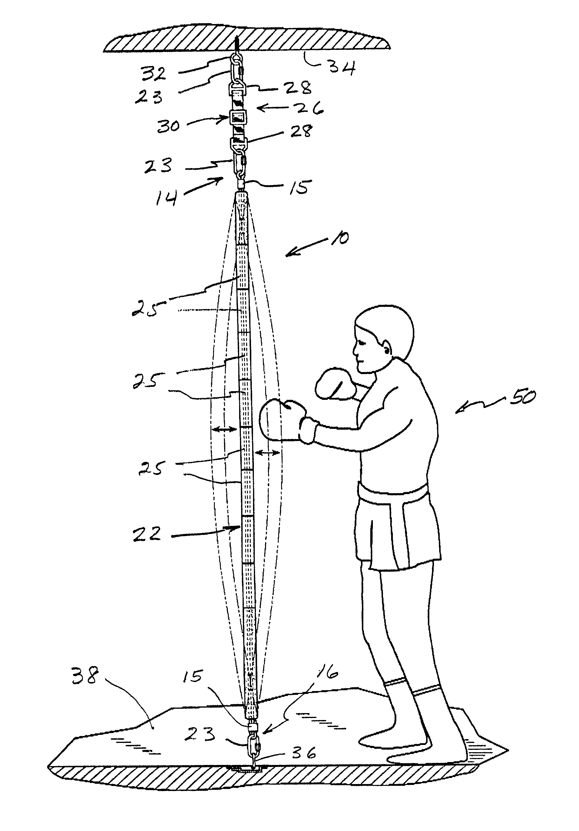 Boxing and martial arts training device