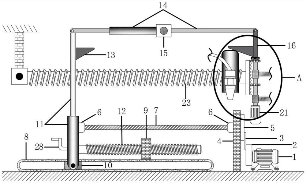 Plastic part spraying machine capable of adjusting spraying distance and automatically turning over to-be-sprayed part