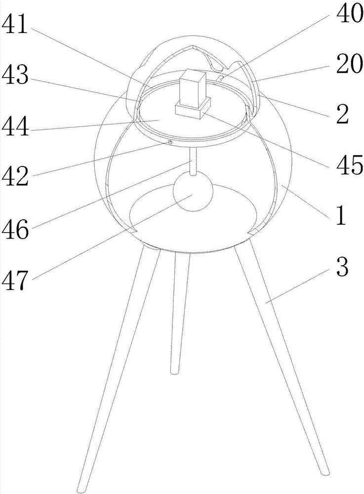 Self-leveling geoplane frame