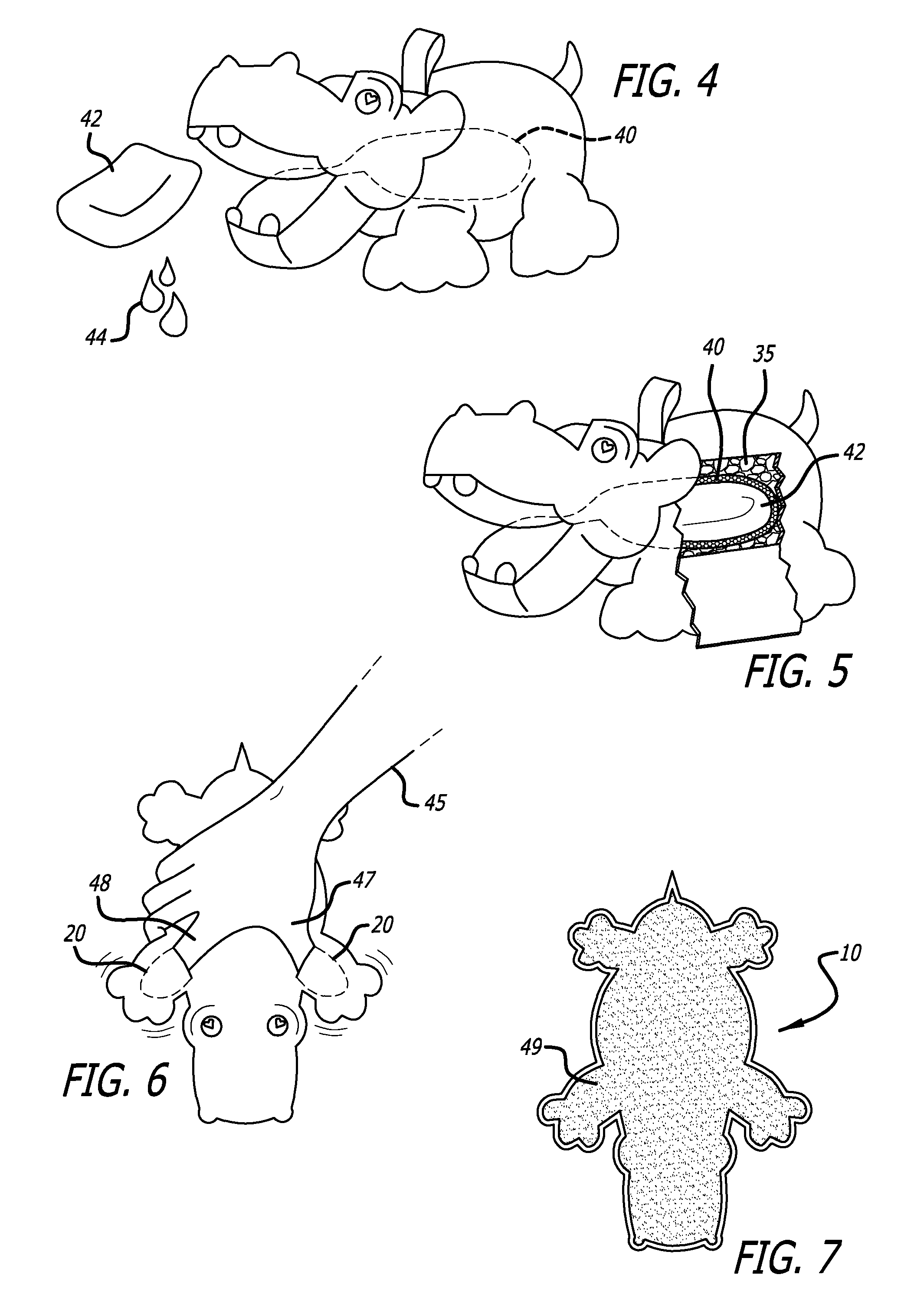 Character-shaped porous mitt for housing and dispensing soap