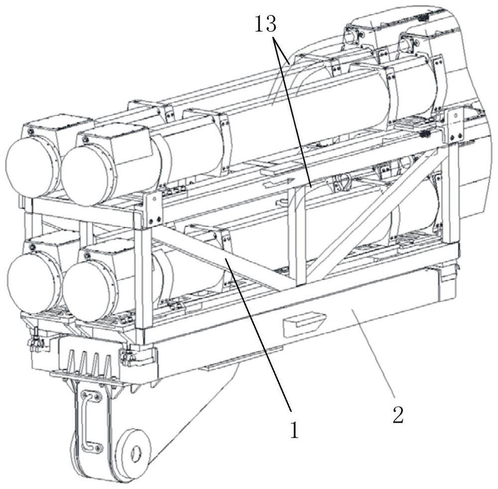 Connecting structure suitable for missile launcher loading