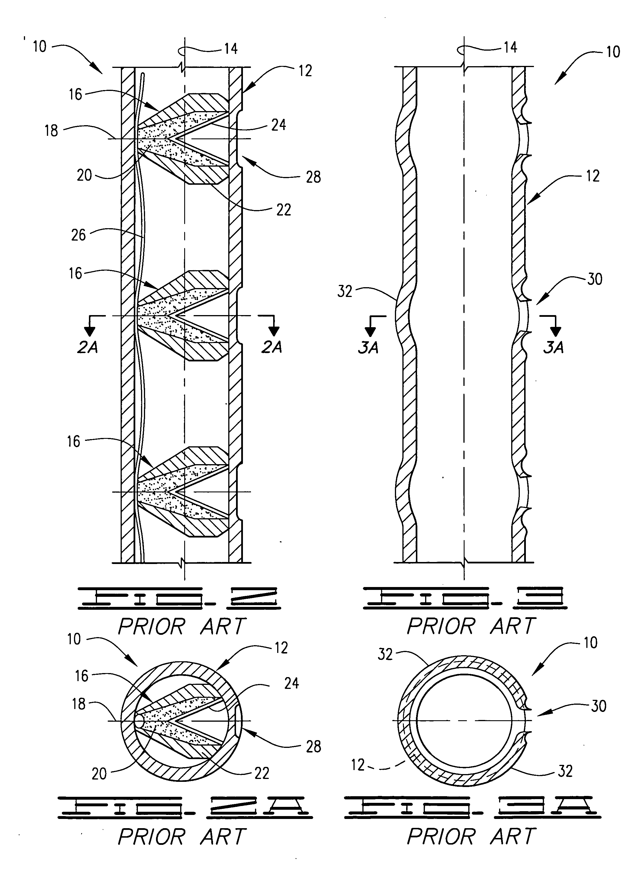 Faceted expansion relief perforating device