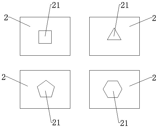 LED chip structure with electrode having opening