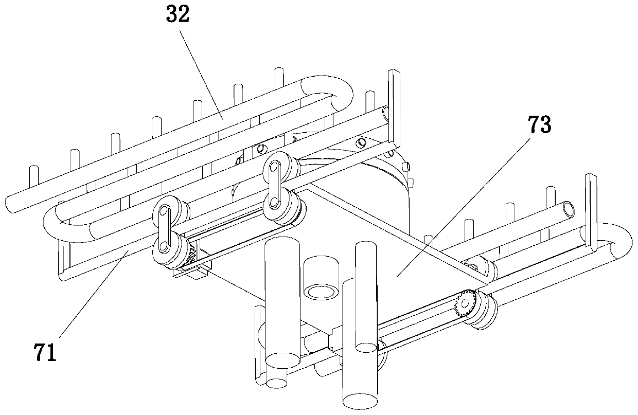 A construction site car washing device capable of rotating and washing