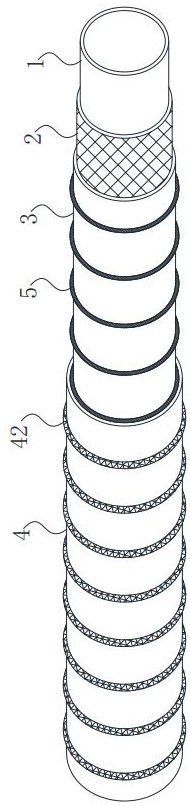 Large-aperture composite drainage pipeline