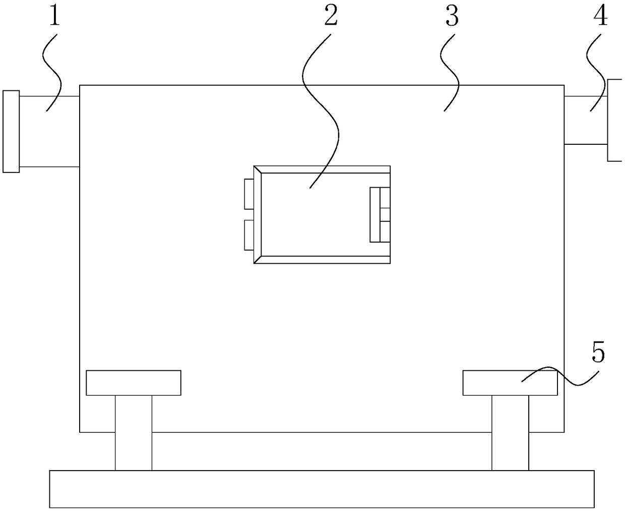 Device for removing water from waste combustion tail gas