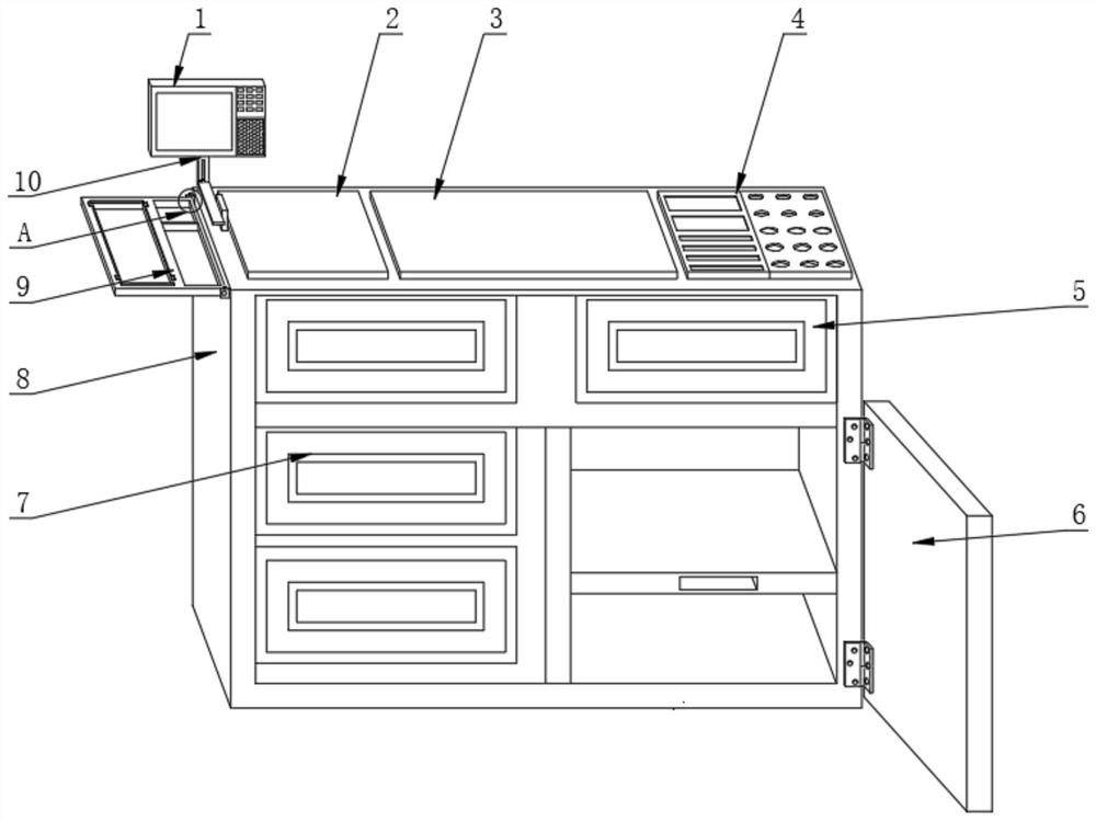 Medical dispensing operation table cabinet