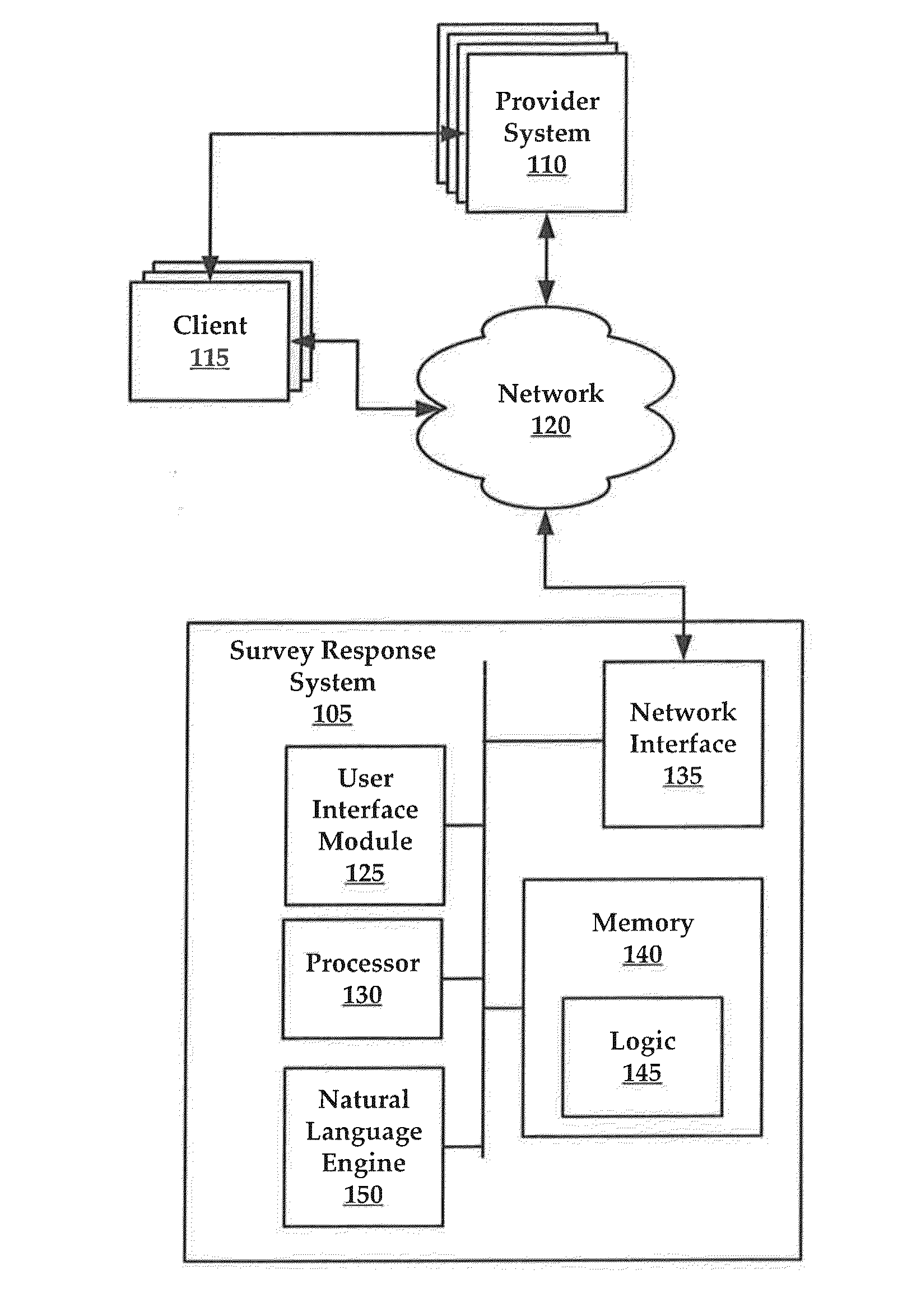 Survey management systems and methods with natural language support