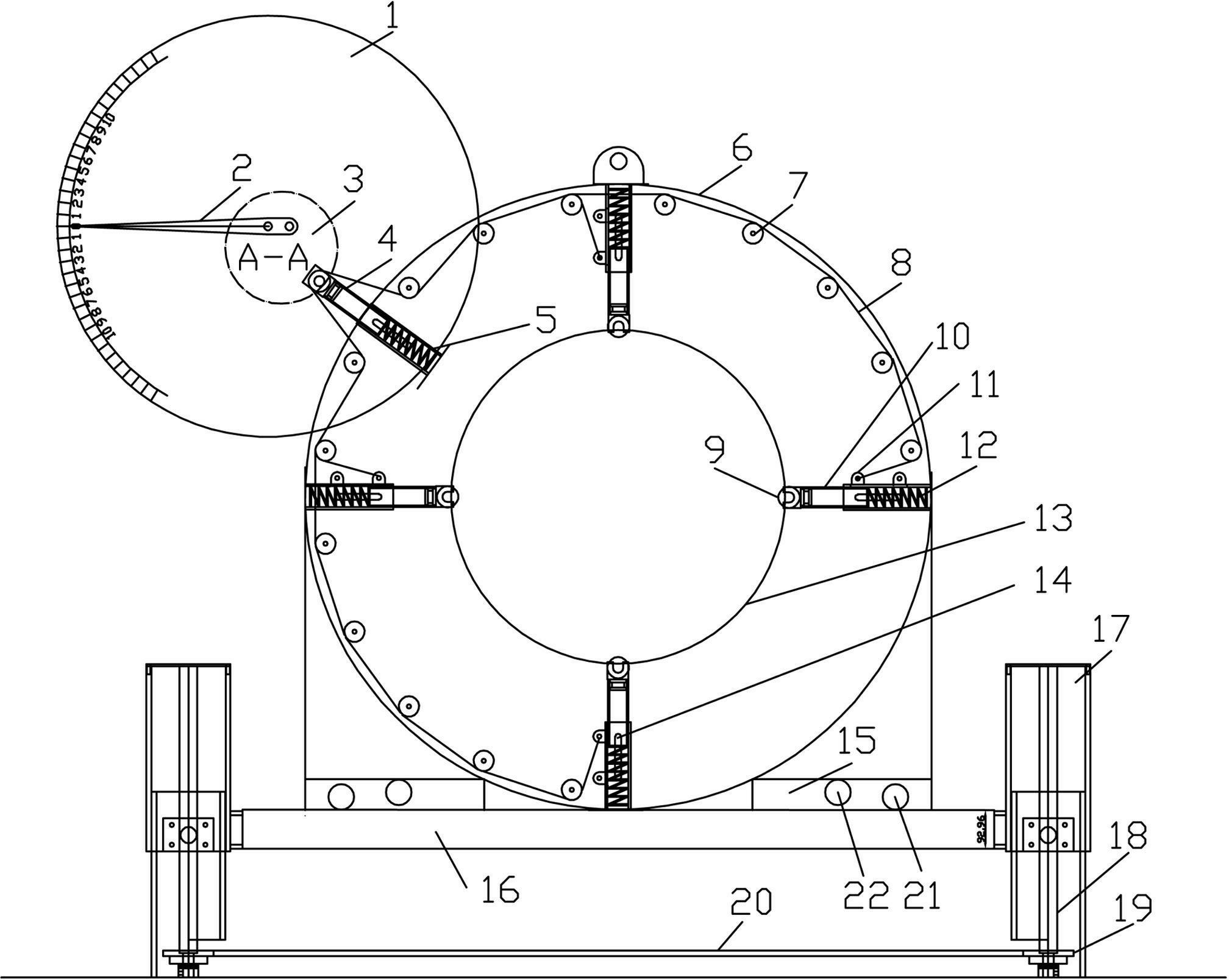 Real-time measurement device for measuring outer diameter of steel pipe