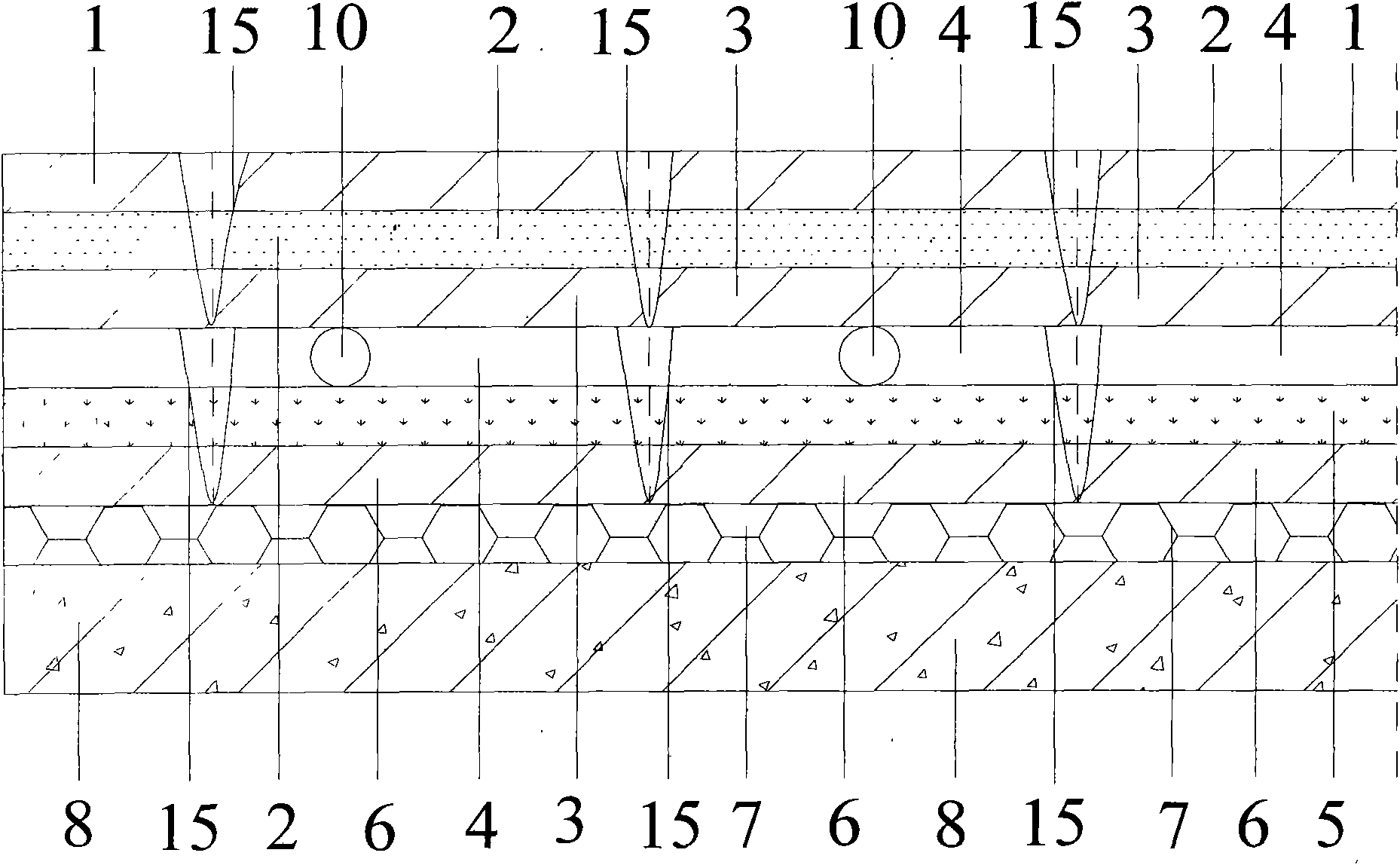 Greening soilless lawn for roof surface, production method and using method thereof