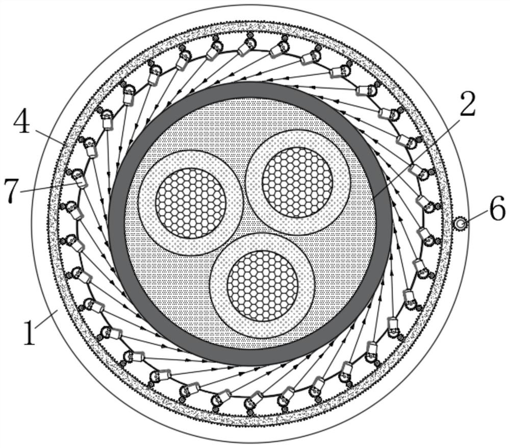 Instant self-checking device for protective sleeve before cable use