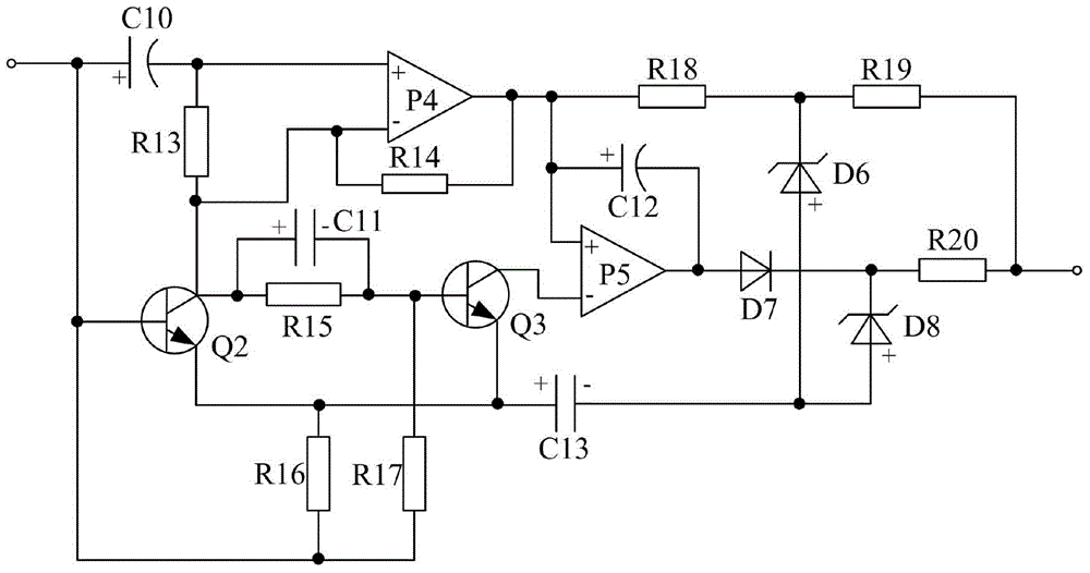 Logic protection emitter coupling type double filtering balanced modulation switching stabilized power supply