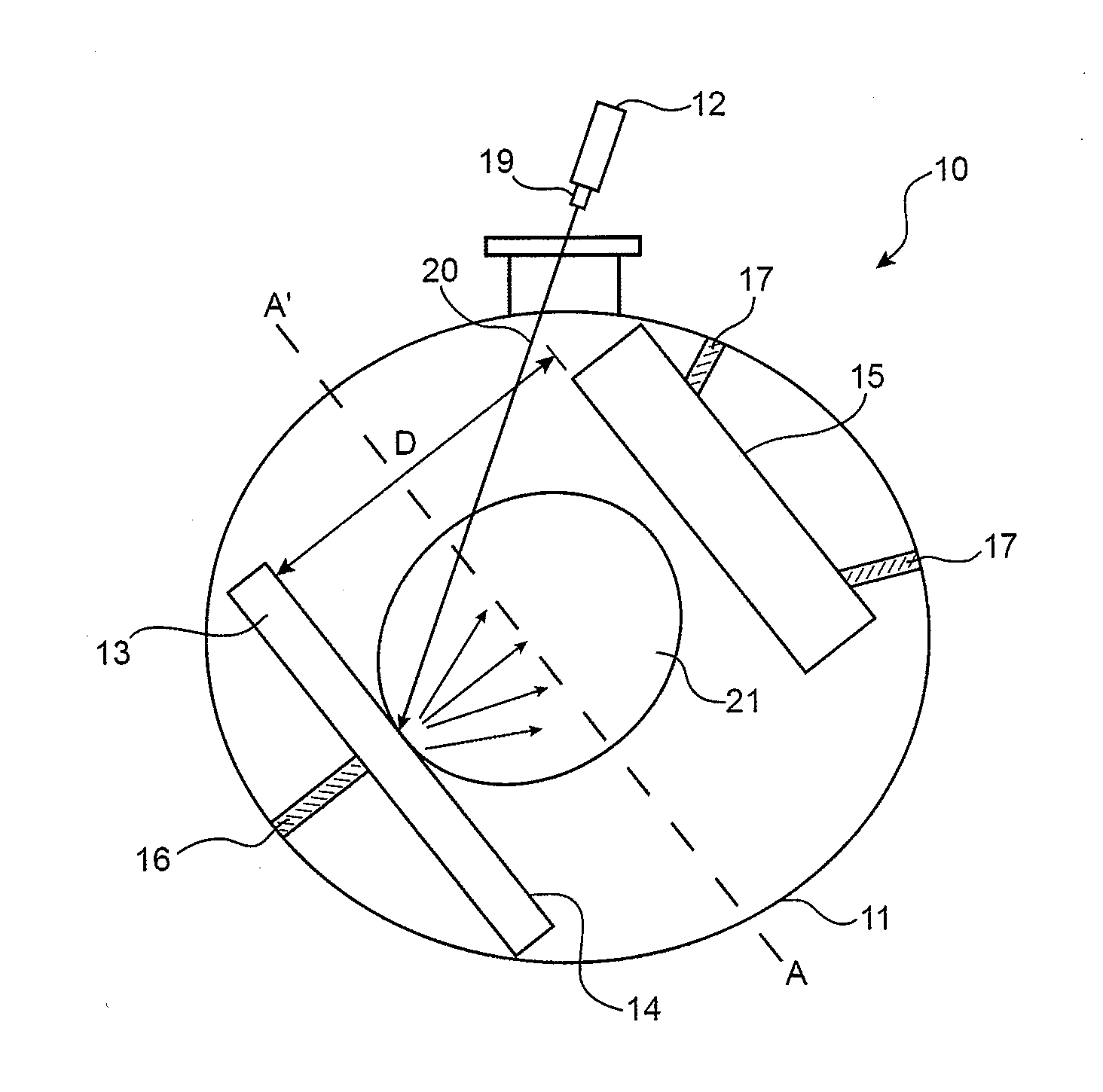 Method and device for treating a surface