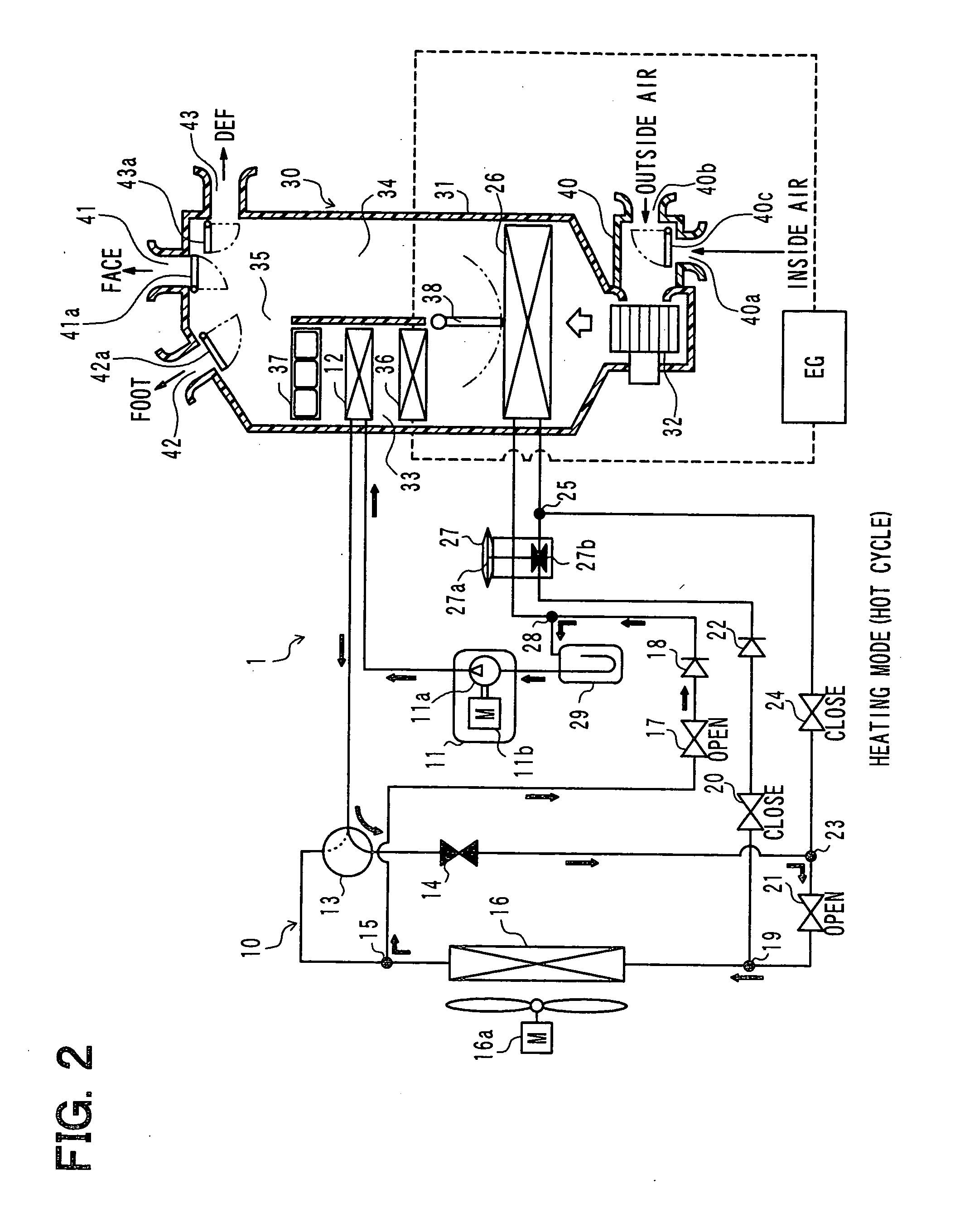 Air conditioner for vehicle with heat pump cycle