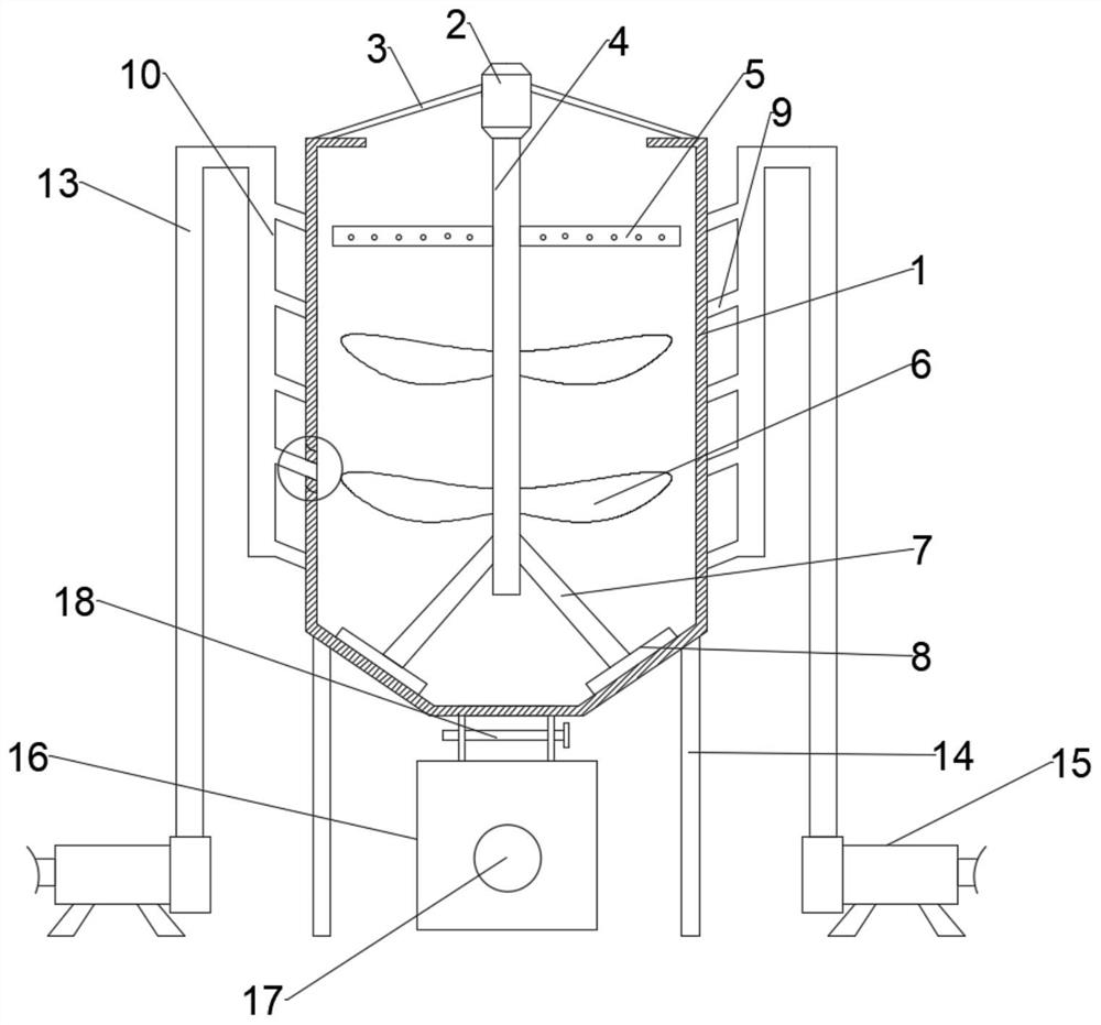 Concrete stirring device for construction