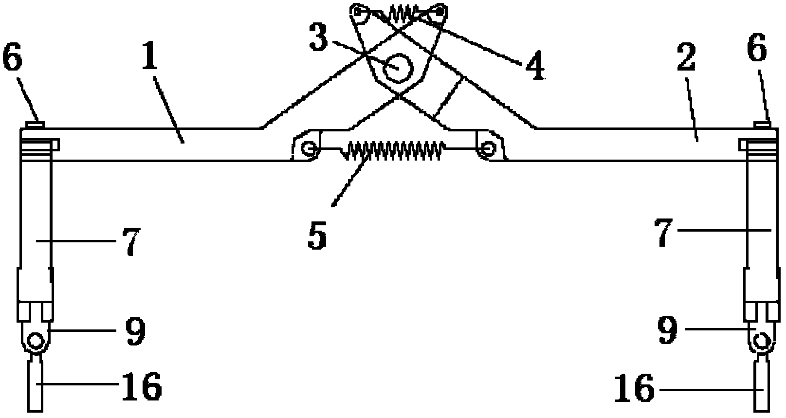 Mechanical human hip exoskeleton bearing device