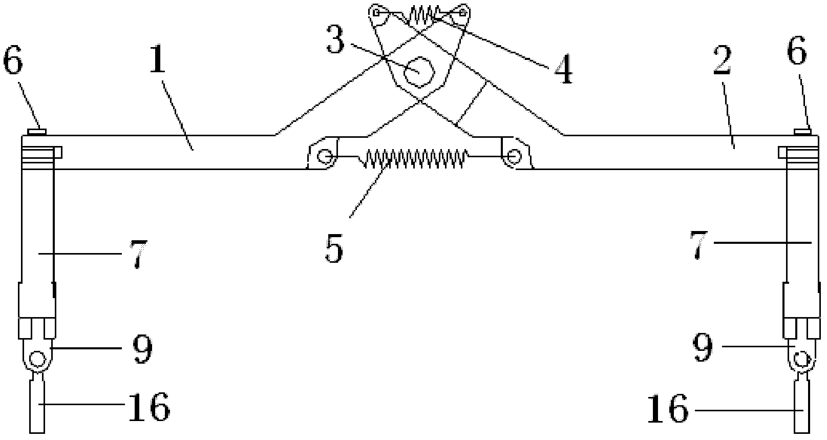 Mechanical human hip exoskeleton bearing device