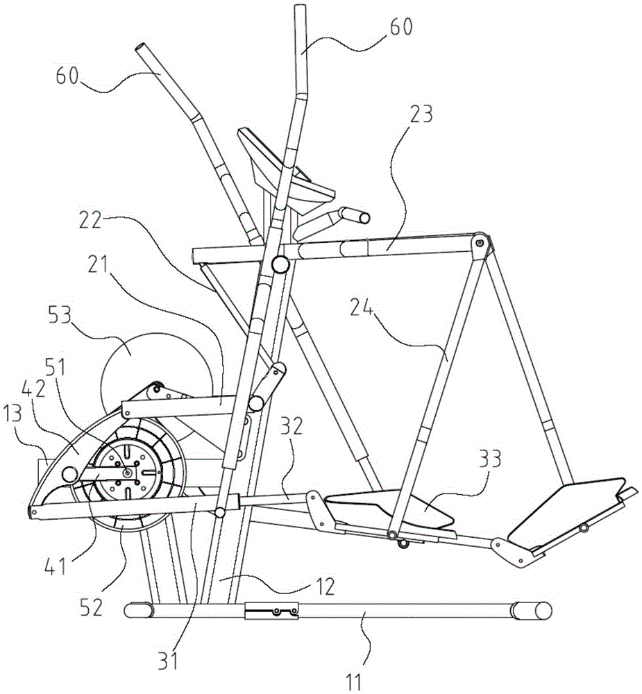 Elliptical machine capable of changing motion journey in real time