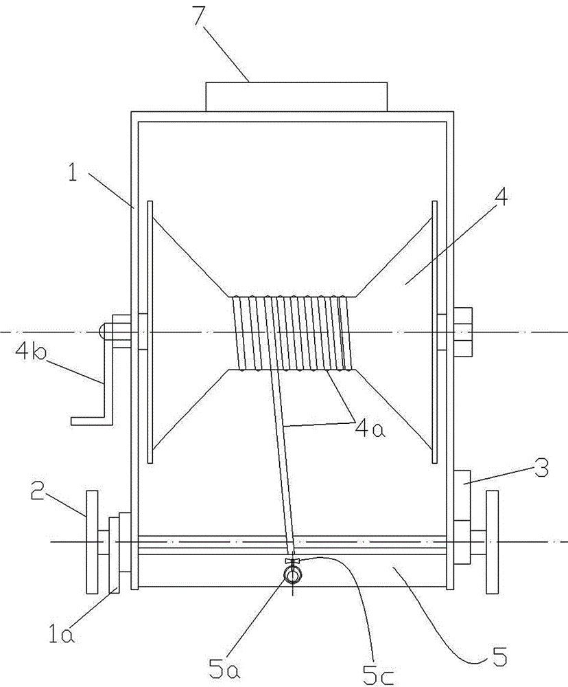 Marking device for center line of railway flat car