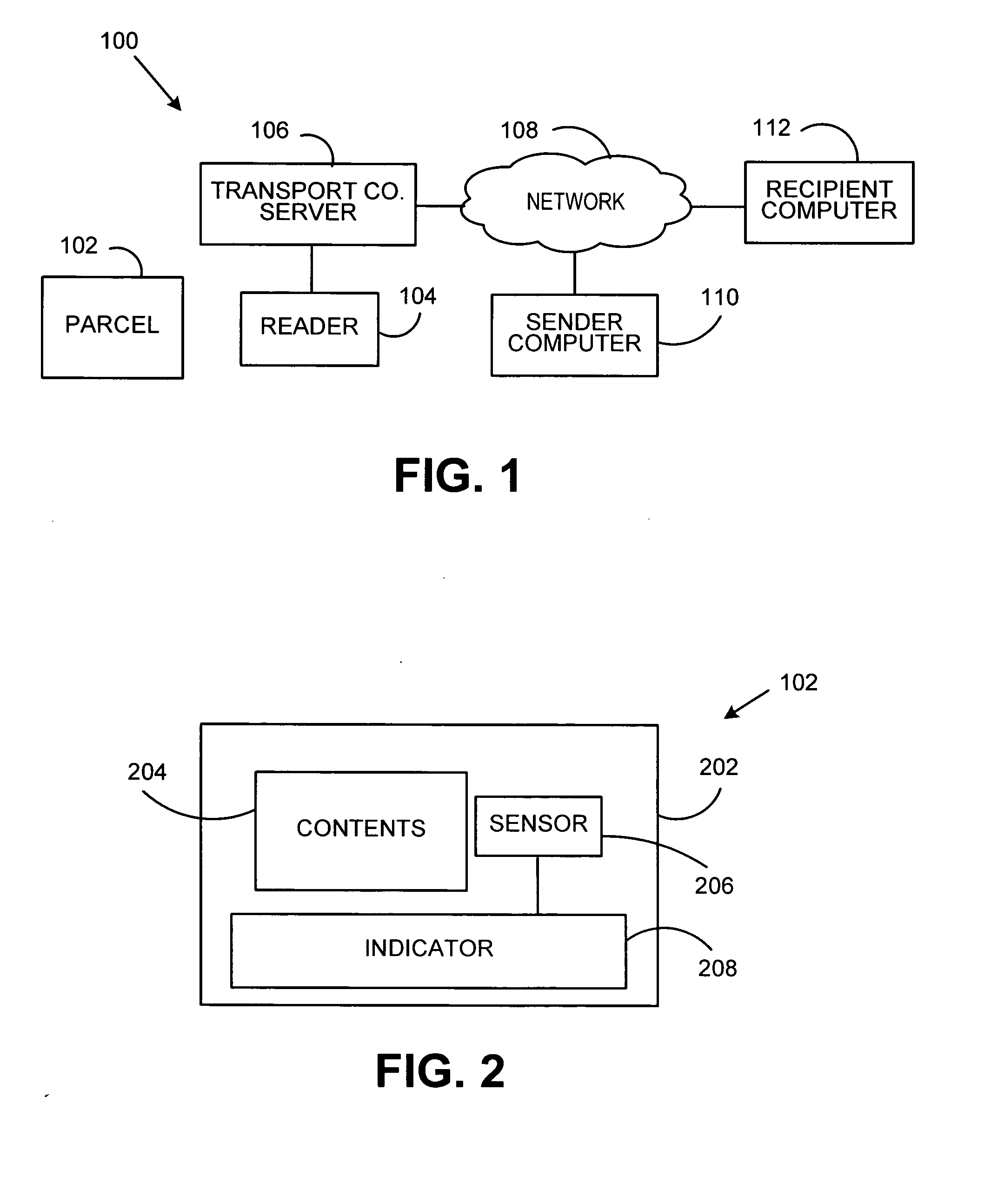 Tracking condition of mail in transit