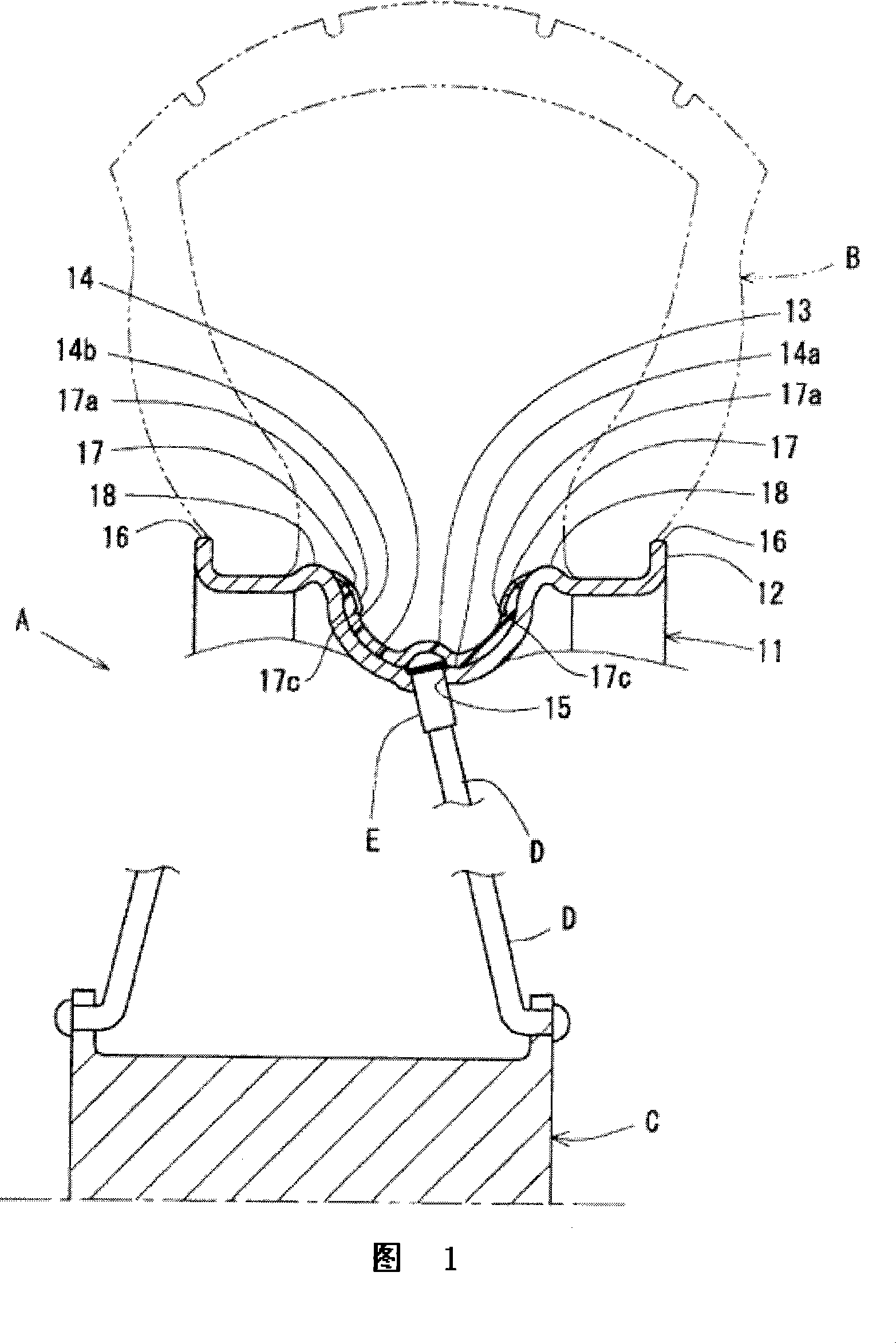 Rim without inner tyre and manufacturing method thereof