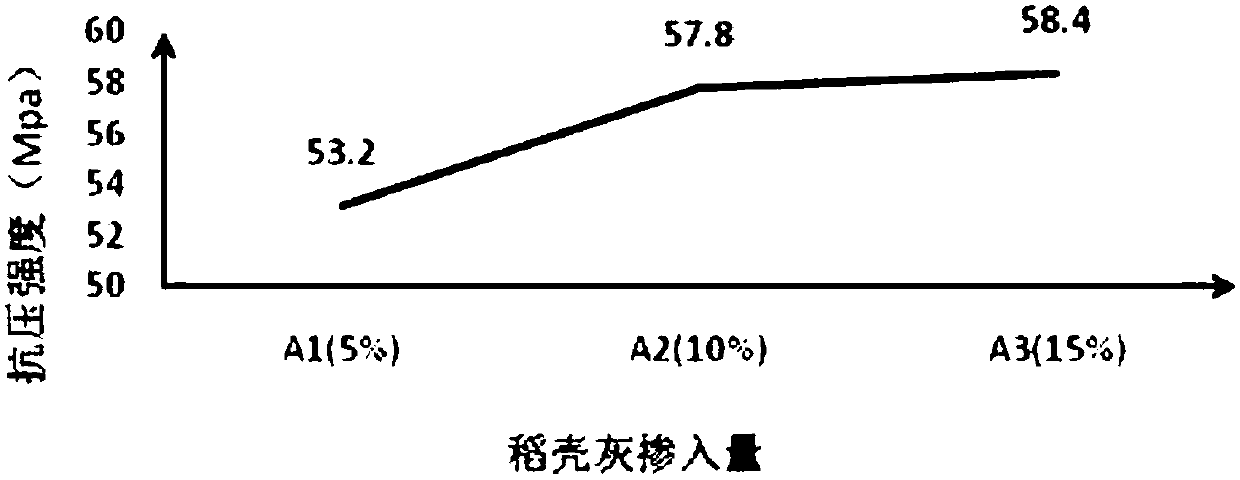 Rice husk ash concrete and preparation method thereof