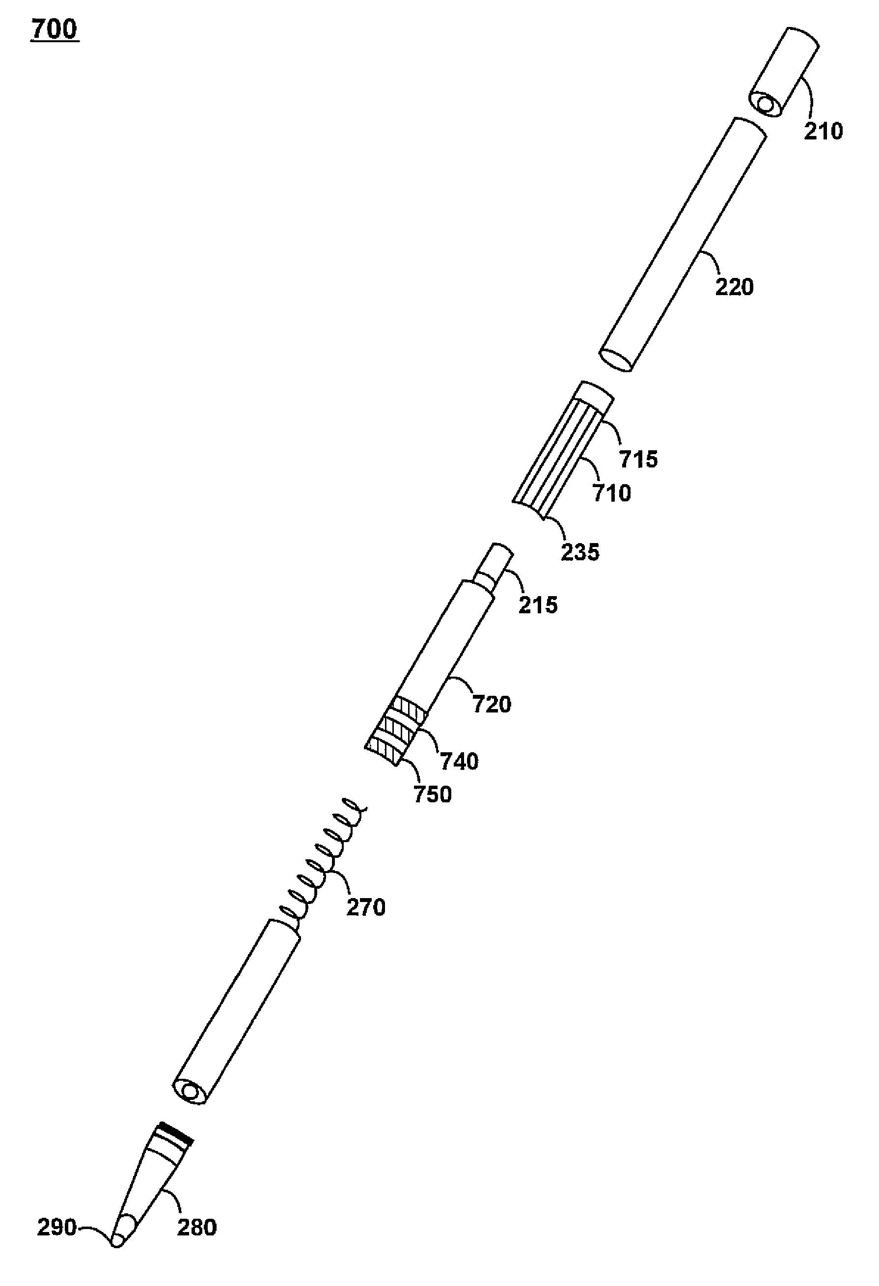 Expandable and contractible stylus