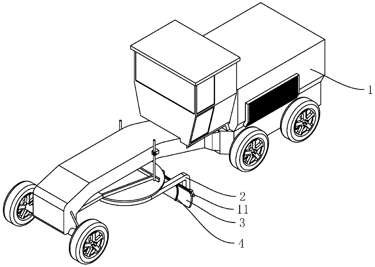 Land leveller capable of automatically cleaning shovel blade